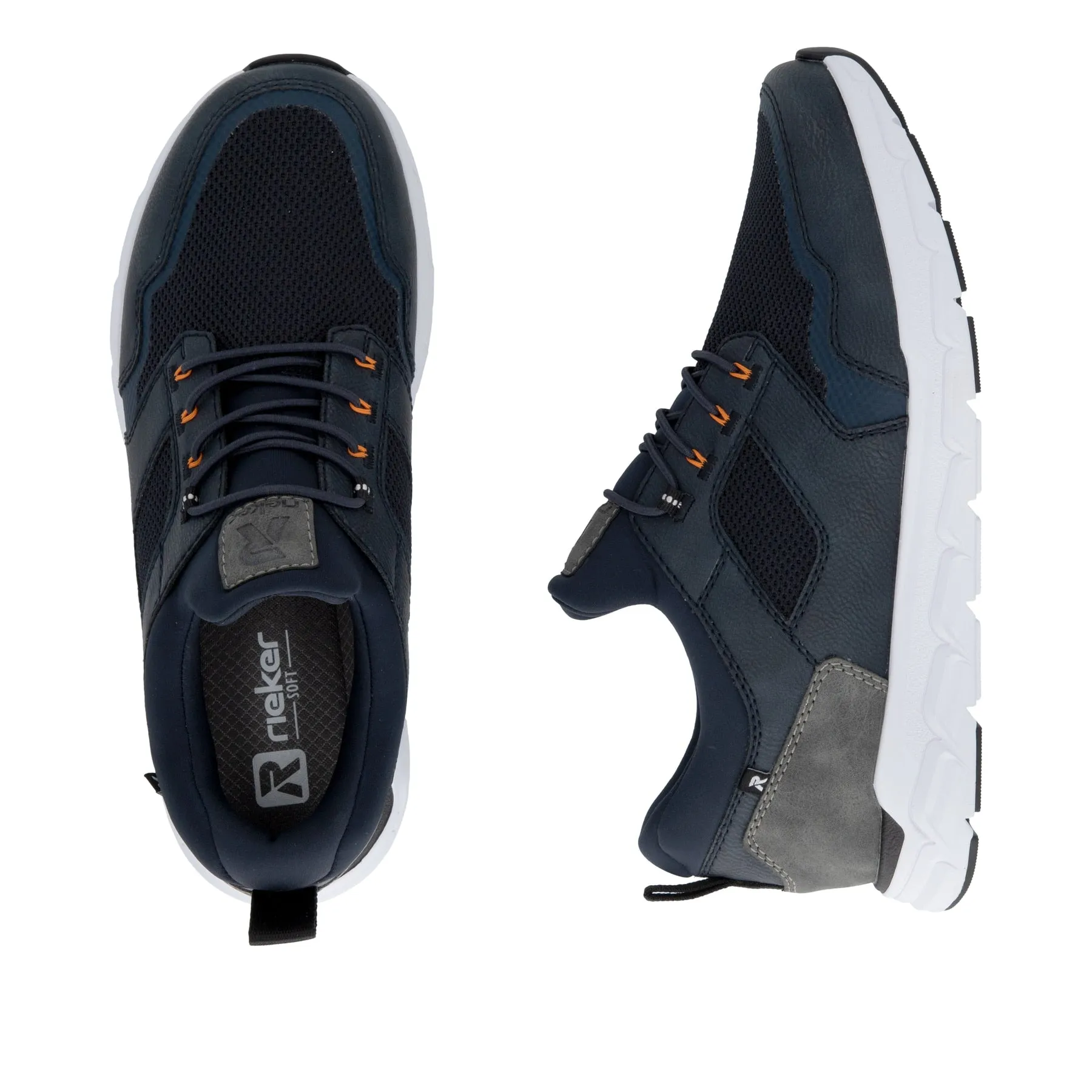 Rieker Mens Slip On Wide Trainers - Blue