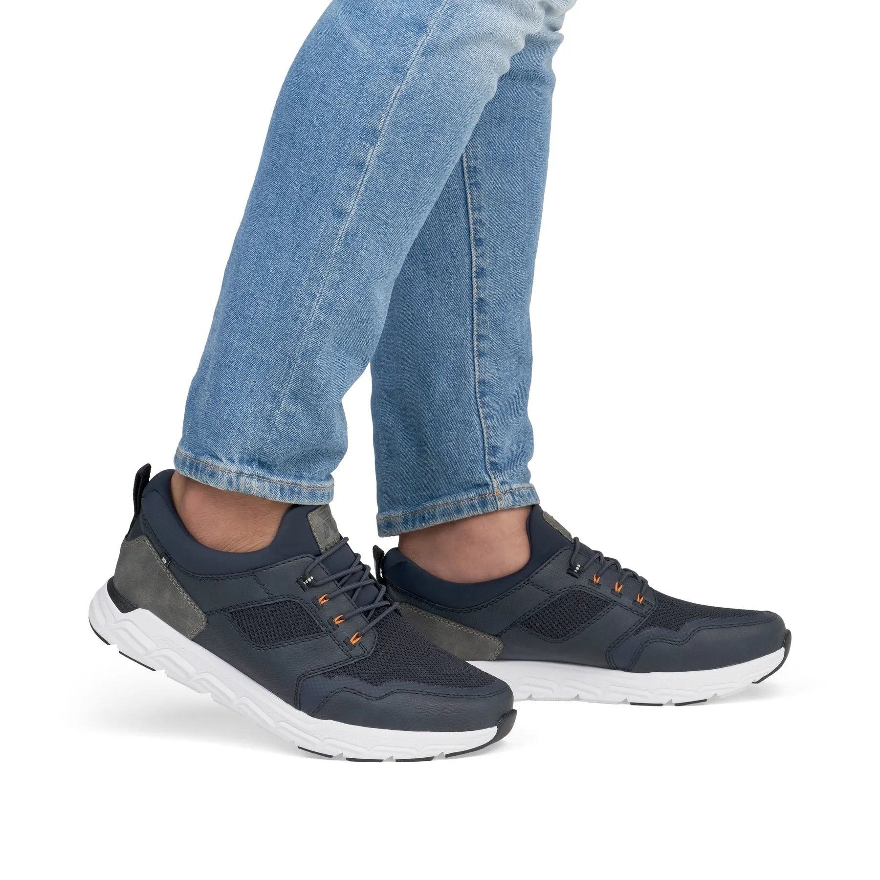 Rieker Mens Slip On Wide Trainers - Blue