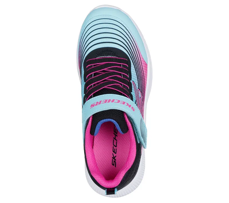 Skechers Girls Microspec Advance Trainer Aqua/Purple