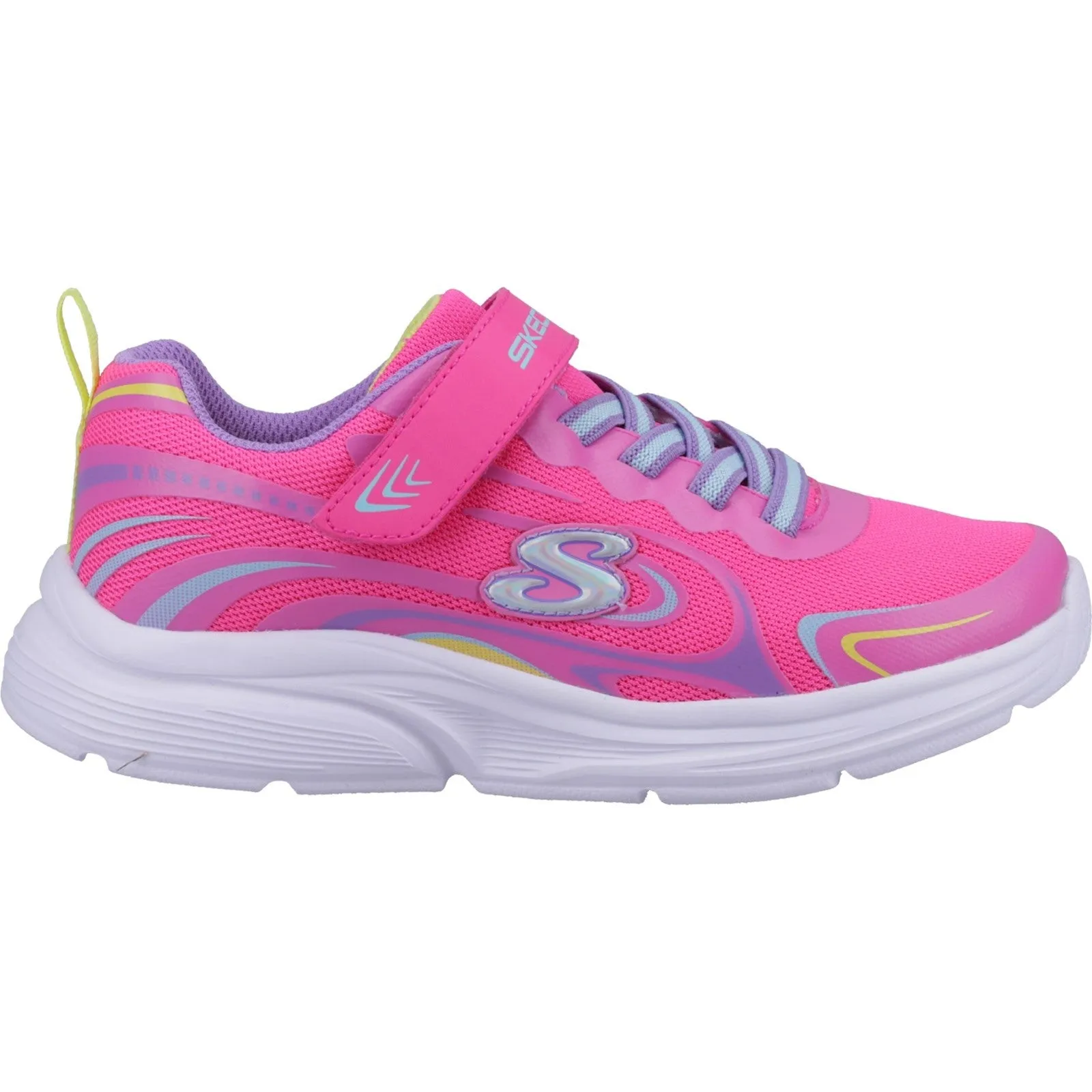 Skechers Girls Wavy Lites Eureka Shine Trainers - Pink
