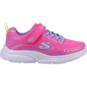 Skechers Girls Wavy Lites Eureka Shine Trainers - Pink