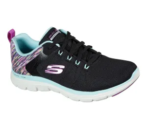 Skechers Womens Flex Appeal 4.0 Trainers - Black / Multi