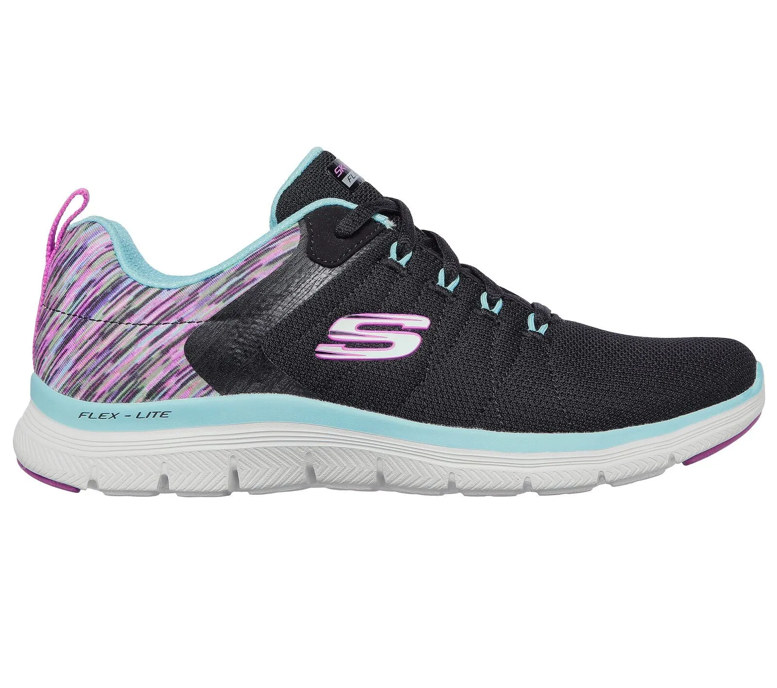 Skechers Womens Flex Appeal 4.0 Trainers - Black / Multi