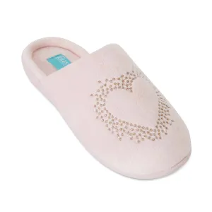 Squeeze Slipper in Pale Pink Fabric