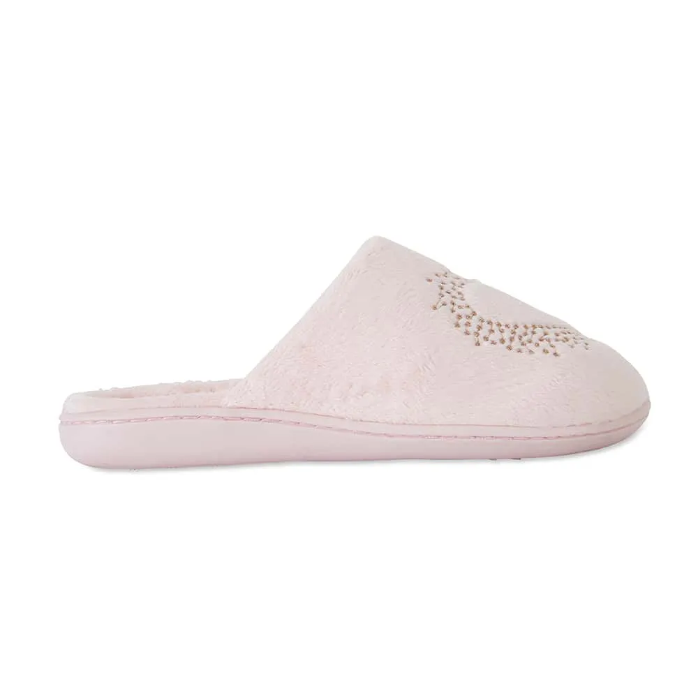 Squeeze Slipper in Pale Pink Fabric