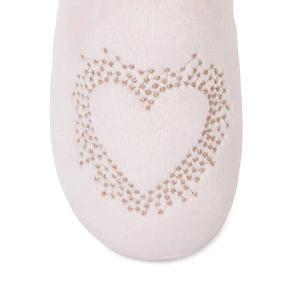 Squeeze Slipper in Pale Pink Fabric