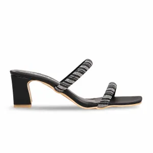 Women's Black Fancy Slipper FN7861