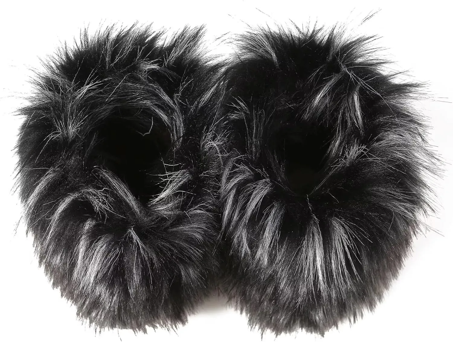 Women's Faux Fur Winter Snow Boot Fuzzy Fluffy Mid-Calf Snow Boots Suede Warm Fur Lined Booties Fashion Boots Suede Flat Ankle Boots Outdoor Indoor