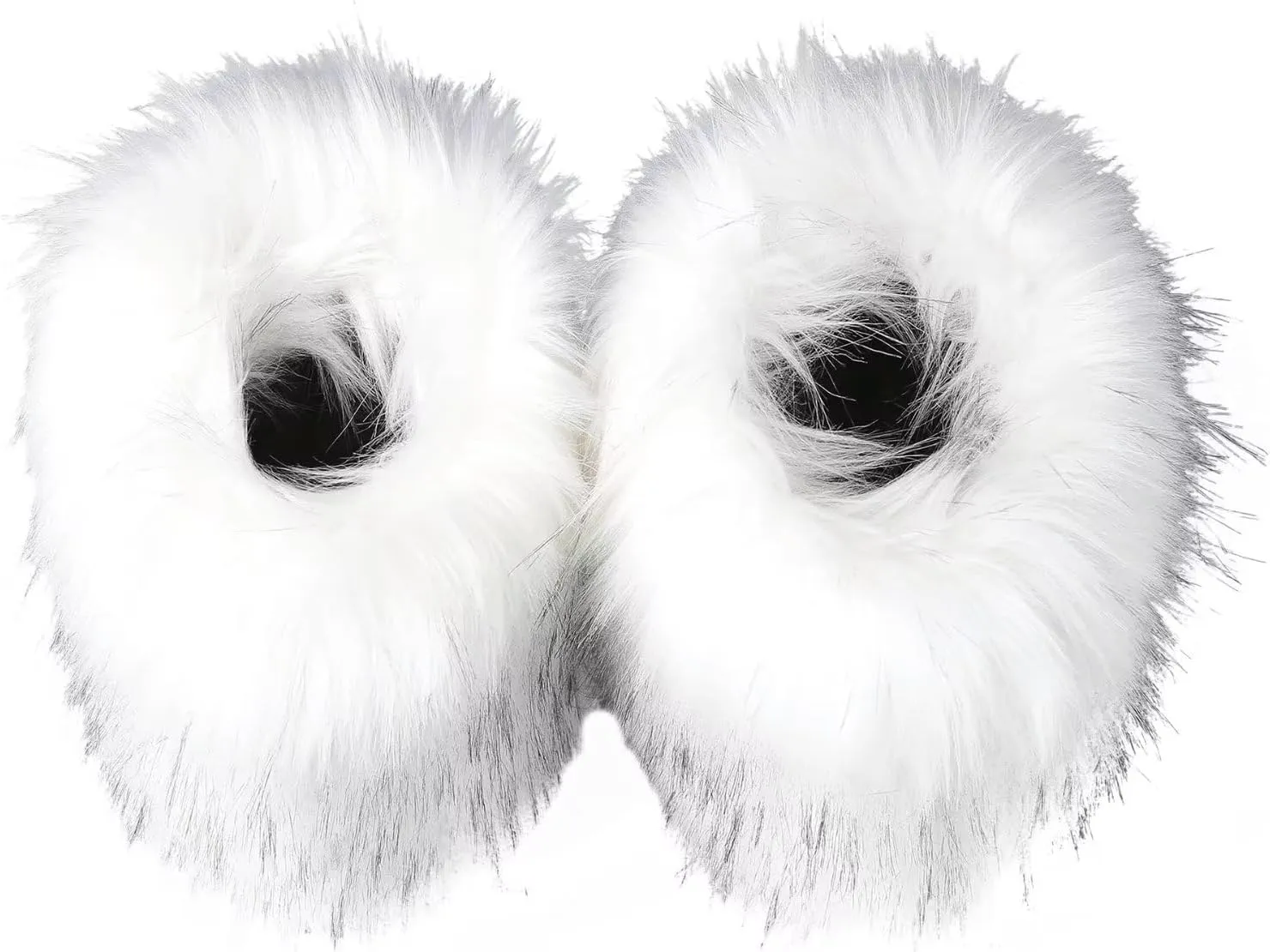 Women's Faux Fur Winter Snow Boot Fuzzy Fluffy Mid-Calf Snow Boots Suede Warm Fur Lined Booties Fashion Boots Suede Flat Ankle Boots Outdoor Indoor