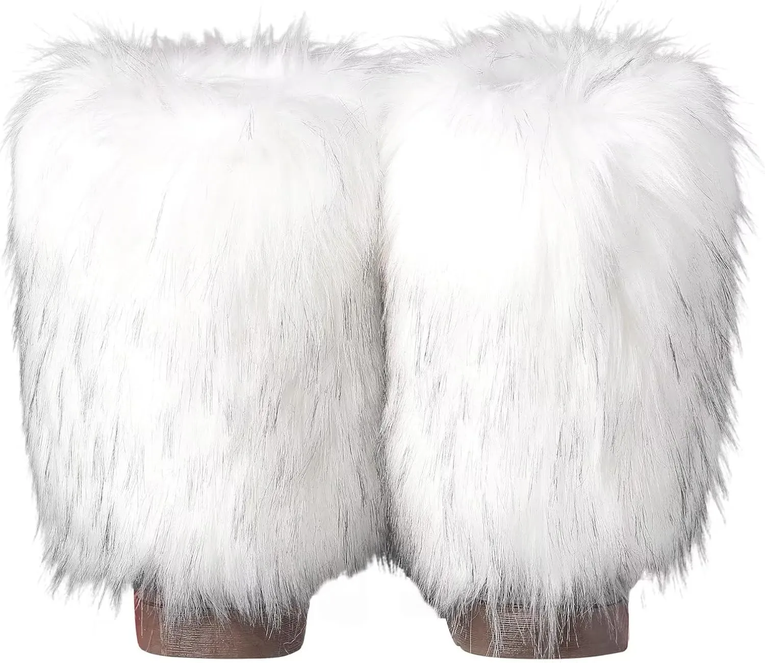 Women's Faux Fur Winter Snow Boot Fuzzy Fluffy Mid-Calf Snow Boots Suede Warm Fur Lined Booties Fashion Boots Suede Flat Ankle Boots Outdoor Indoor